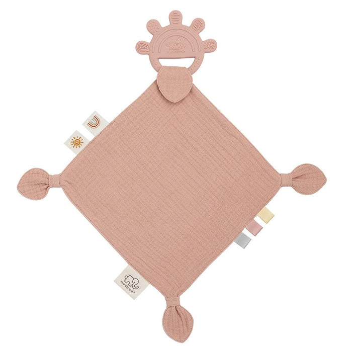 Playground by Living Textiles | Silicone Comfort Teether - Rose - Lozza’s Gifts & Homewares