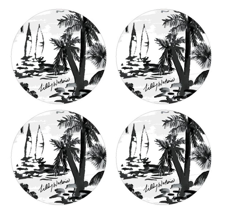 Cinnamon Round Calypso Capri Ink Placemats Set of 4 - Lozza’s Gifts & Homewares