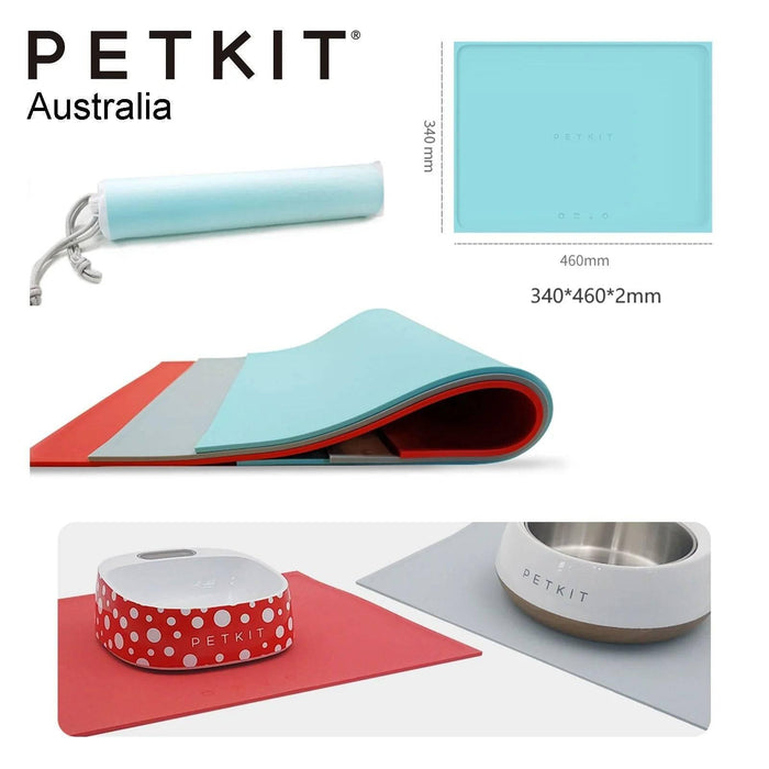 Pet Food & Water Anti-slip Mat - Grey/White or Blue - Lozza’s Gifts & Homewares