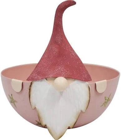 Lavida Metal Santa Decorative Bowl (Pink) - Large