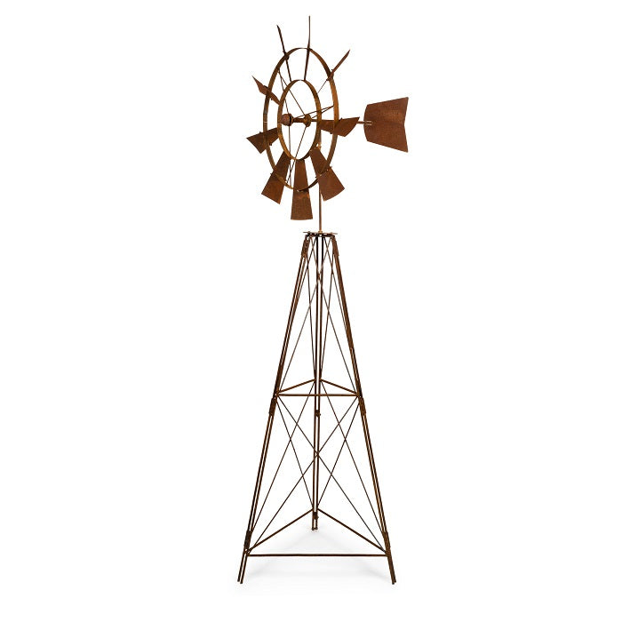 Alfresco Gardenware | Rust Metal Aussie Tripod Windmill - 143cm