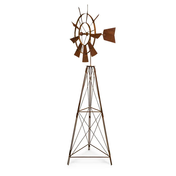 Alfresco Gardenware | Rust Metal Aussie Tripod Windmill - 183cm