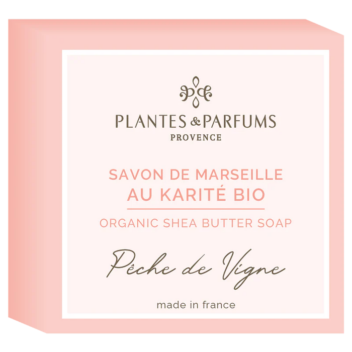 Plantes & Parfums | Marseille Scented Soap with Shea Butter (Peche de Vigne) 100g