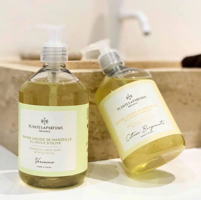 PLANTES & PARFUMS | Savon Liquide De Marseille - Lemon Bergamot Scented Liquid Soap (Citron Bergamote)