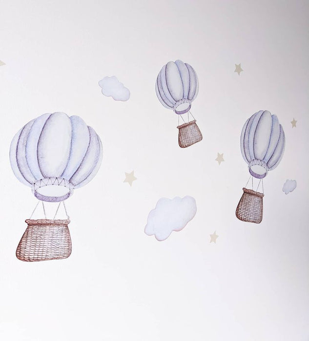 Wall Decals - Pastel Hot Air Balloons