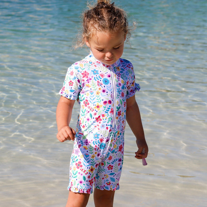 Ruffle Sunsuit | Ditsy Daisy