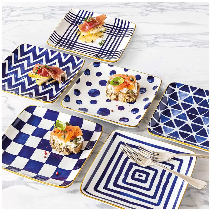 Appetiser Square Plates 6 Piece Set