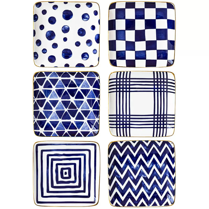 Appetiser Square Plates 6 Piece Set