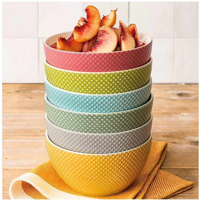 6 Piece Ceramic Rainbow Bowls