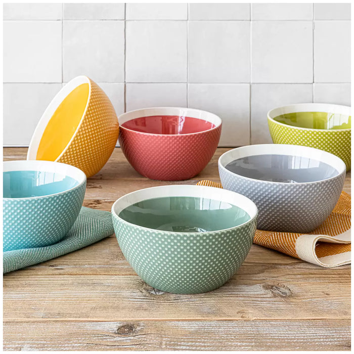 6 Piece Ceramic Rainbow Bowls