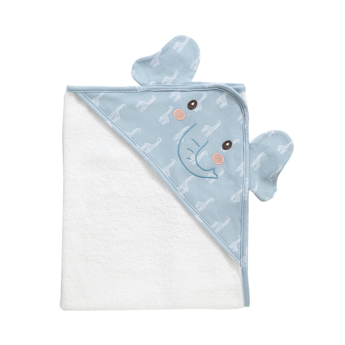 Living Textiles | Hooded Towel - Elephant - Wild Safari