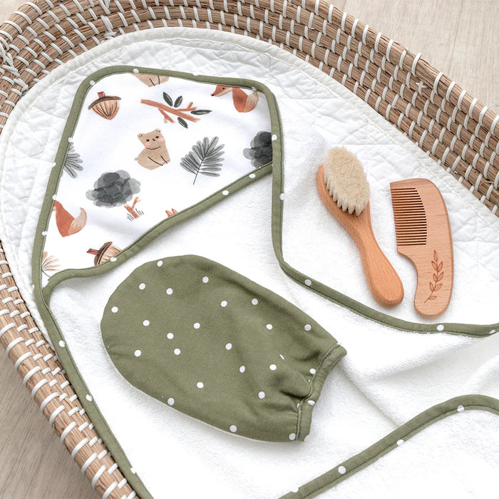 Living Textiles | 4-Piece Baby Bath Gift Set - Forest Retreat