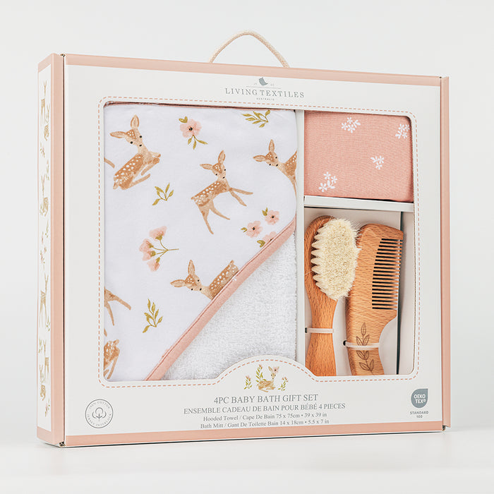 Living Textiles | 4-Piece Baby Bath Gift Set - Sophia's Garden