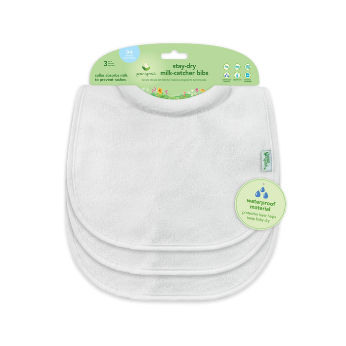 Green Sprouts | Bibs Milk Catcher - Stay Dry (3pk)- 0/6months