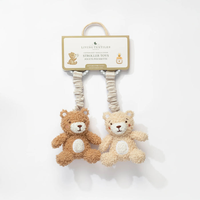 Living Textiles | 2pk Stroller Toys - Cuddly Bears