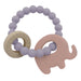 Playground by Living Textiles | Silicone Elephant Teether - Lilac - Lozza’s Gifts & Homewares 