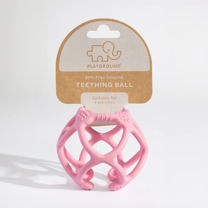 Playground by Living Textiles | Silicone Teething Ball - Light Pink