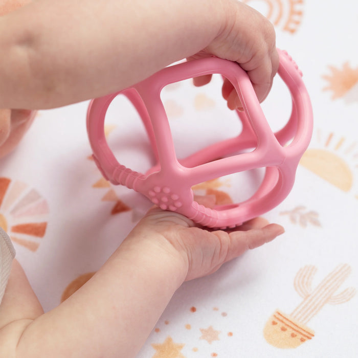 Playground by Living Textiles | Silicone Teething Ball - Light Pink