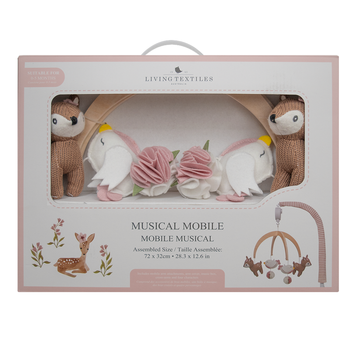 Living Textiles | Musical Cot Mobile - Sophia's Garden