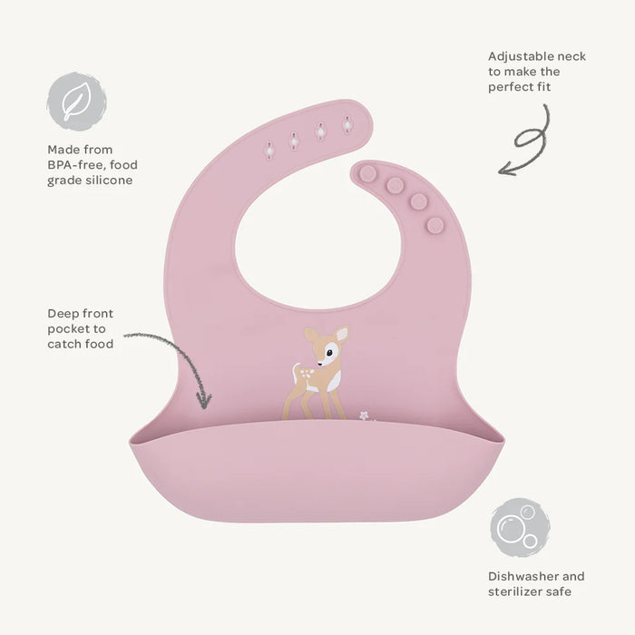 Playground | Silicone Bib - Fawn/Lilac