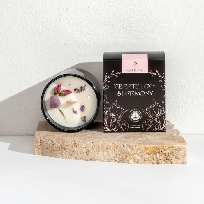 Lucid Works | Vibrate Love & Harmony Crystal Candle