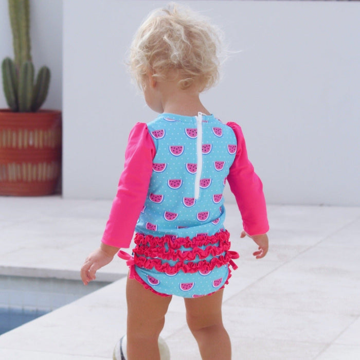 Toddler Nappy-change Swimsuit | Dotty Watermelon