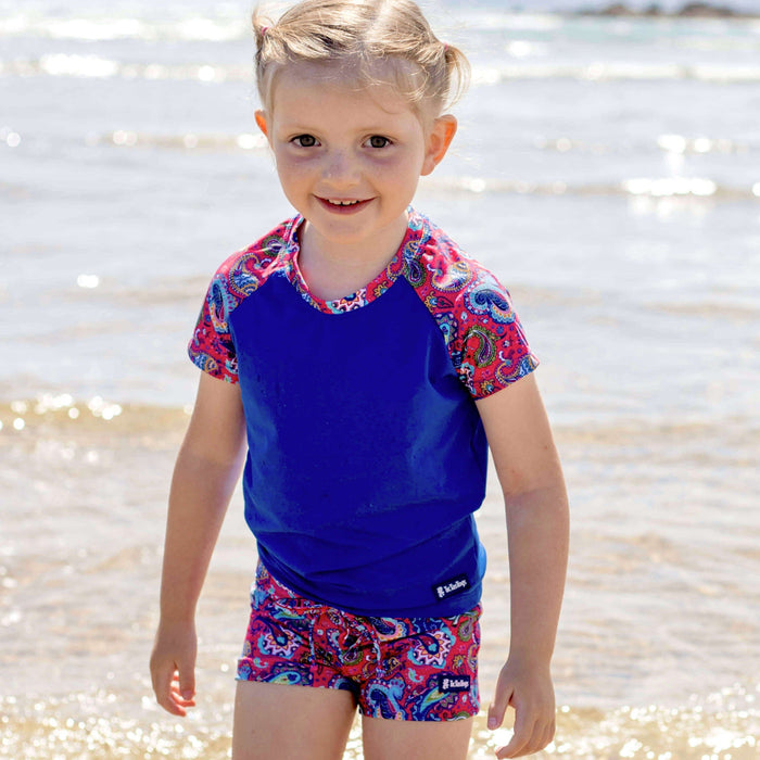 Girls Short Sleeve Rashguard Sun Top | Fiesta!