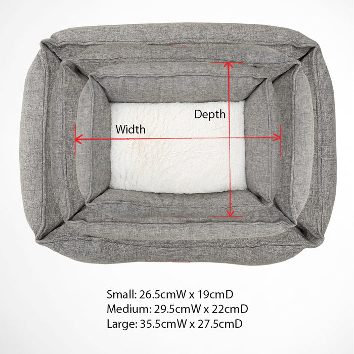 Lolli Living | Rectangle Lounger Pet Bed - Grey