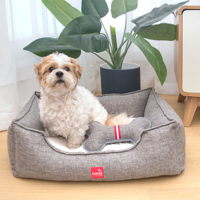 Lolli Living | Rectangle Lounger Pet Bed - Grey