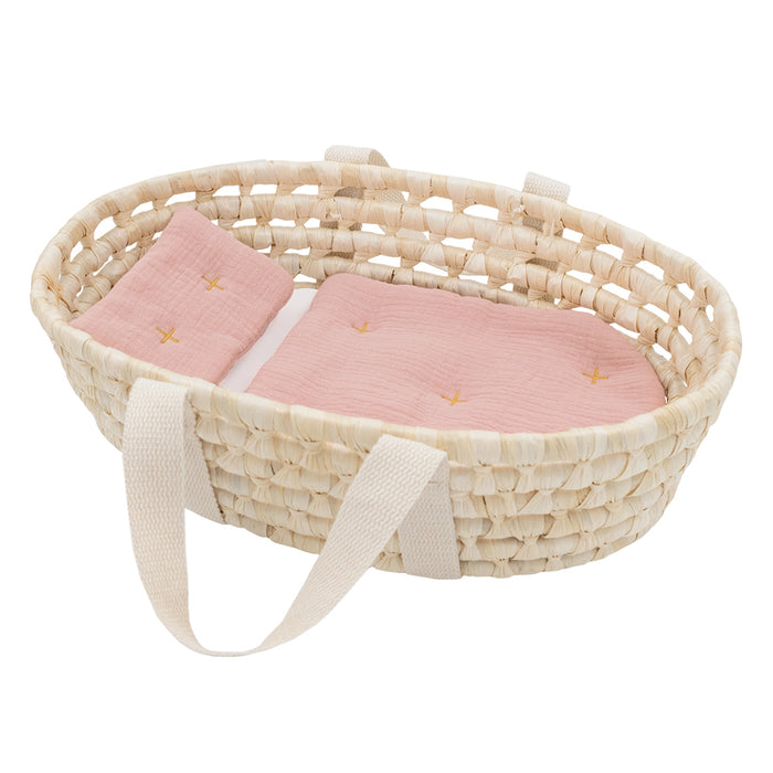 Living Textiles | Woven Doll Moses Basket Set