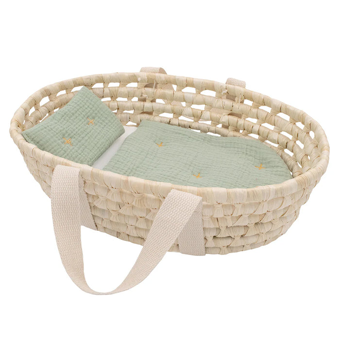 Living Textiles | Woven Doll Moses Basket Set