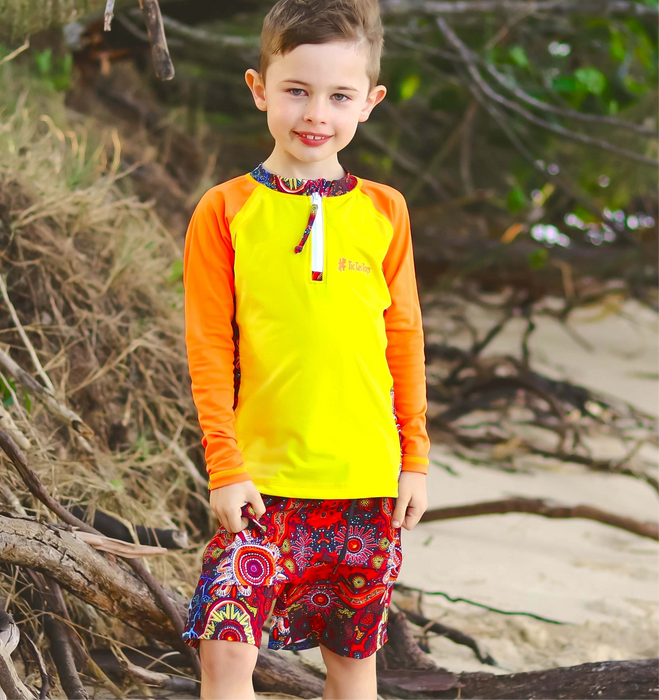 Indigenous Collection Kids Rashguard | First Fire