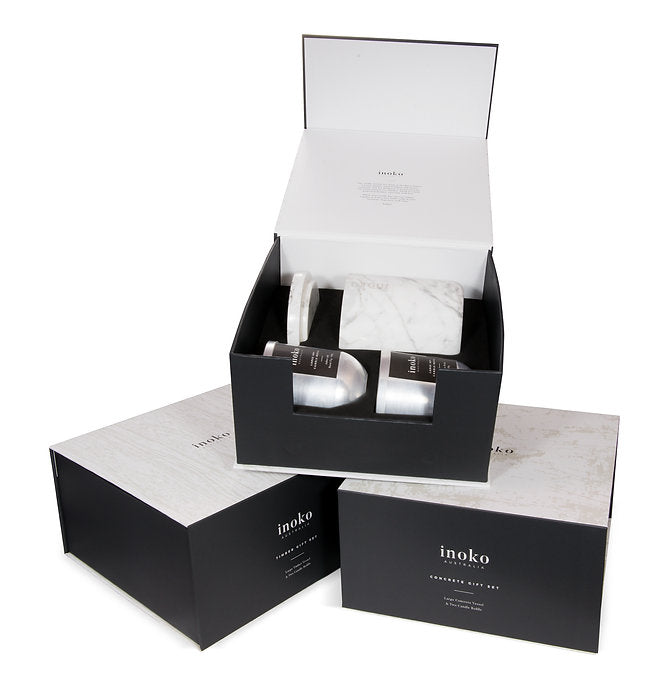 Inoko | Marble Candle Gift Set - Small - Lozza’s Gifts & Homewares 