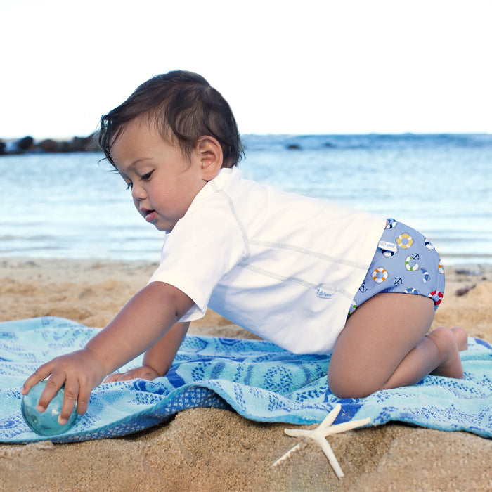 Green Sprouts  | Swim Diaper Snap Reusable Absorbent - Aqua Jungle