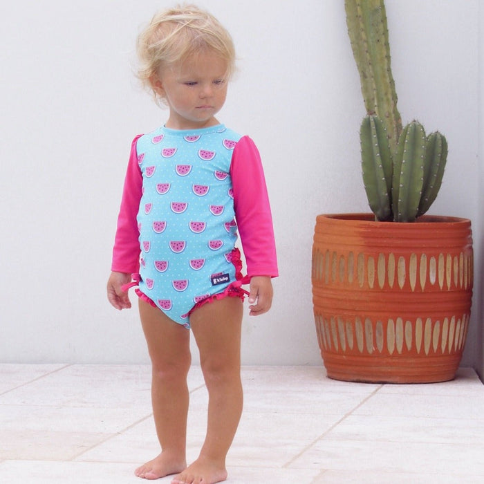 Toddler Nappy-change Swimsuit | Dotty Watermelon