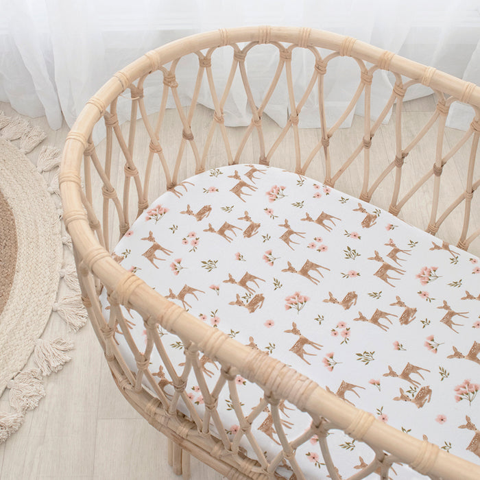 Living Textiles | 2 PK Jersey Bassinet Fitted Sheet - Sophia's Garden