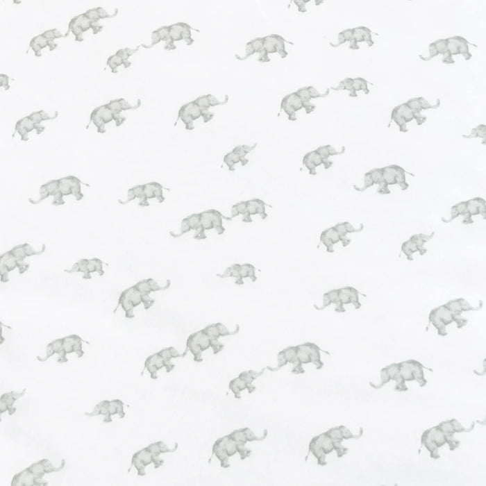 Living Textiles | 2 PK Jersey Cot Fitted Sheet - Elephant