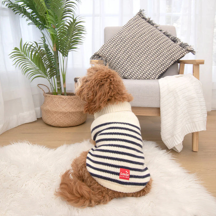 Louie Living | Stripe Cardigan - Navy/White - Large