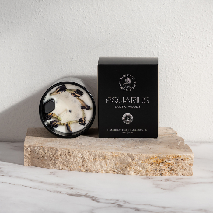 Lucid Works | Aquarius Zodiac Soy Crystal Candle