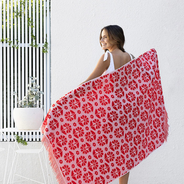 Bambury | Beach Towel - Flora Poppy