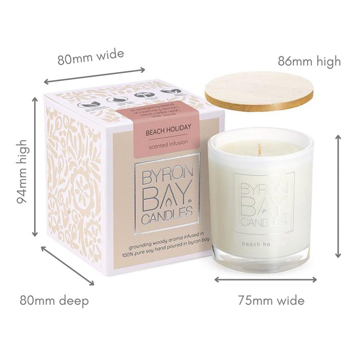 Byron Bay Candles | Scented Pure Soy Candle - 30 Hour - Beach Holiday