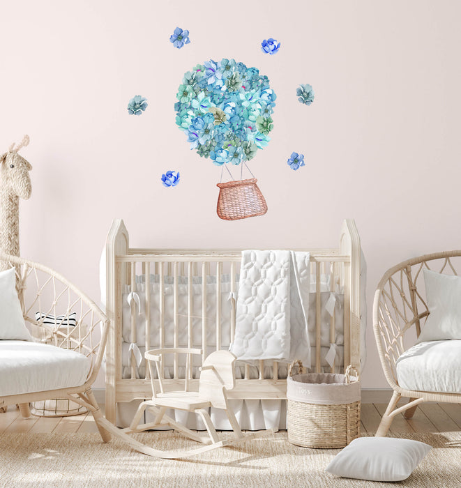 Wall Decals - Floral Hot Air Balloons