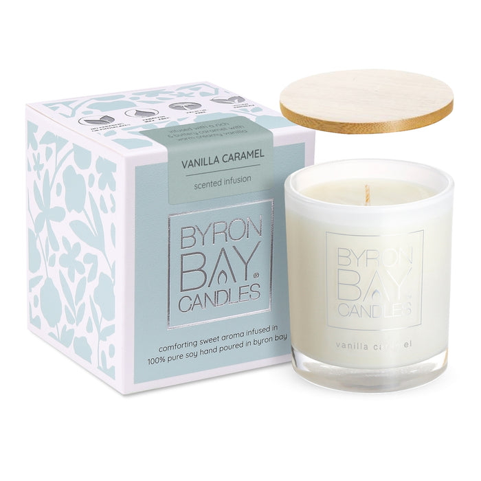 Byron Bay Candles | Scented Pure Soy Candle - 30 Hour - Vanilla Caramel