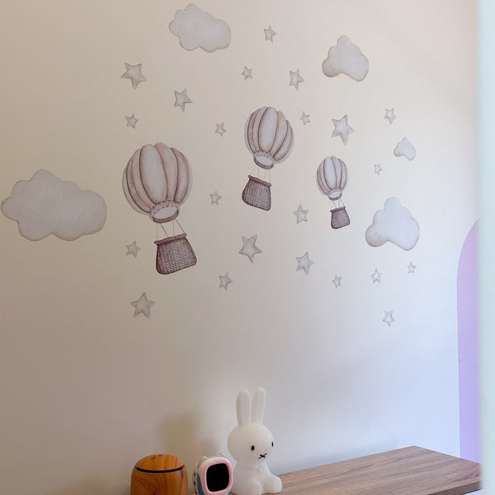 Wall Decals - Pastel Hot Air Balloons