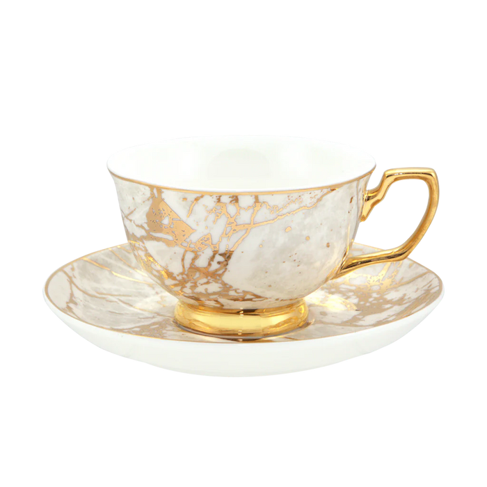 Cristina Re | Teacup & Saucer - Georgia Lace Pearl