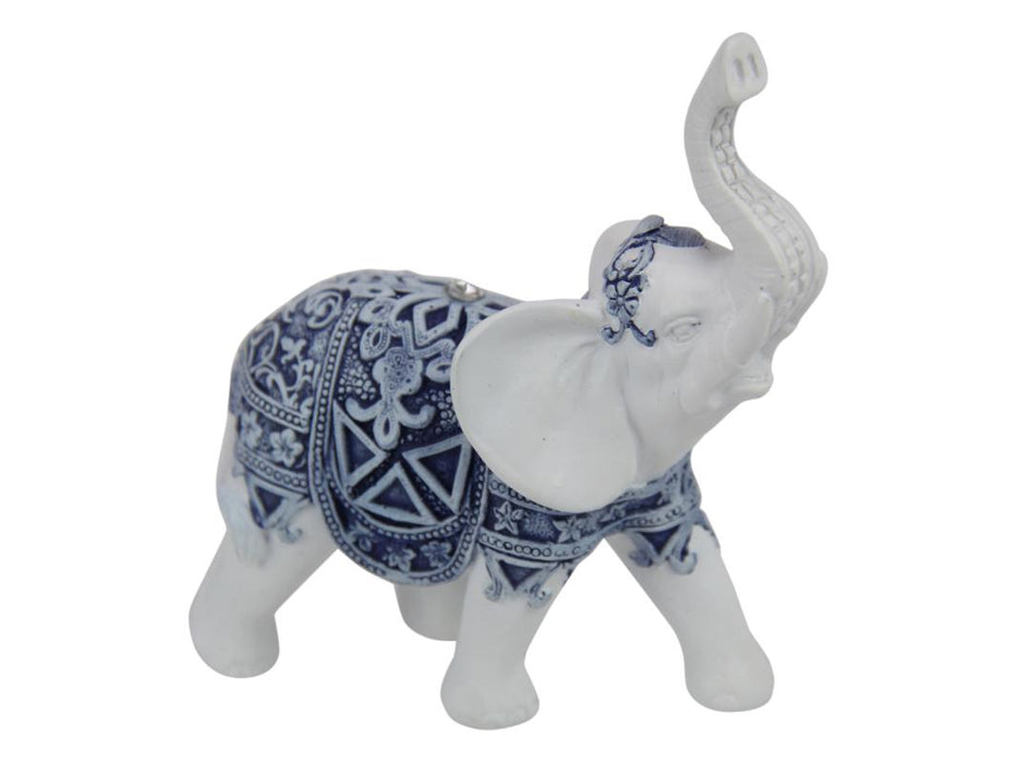 Kelly Lane | Hamptons Blue & White Elephant Statue - 10cm