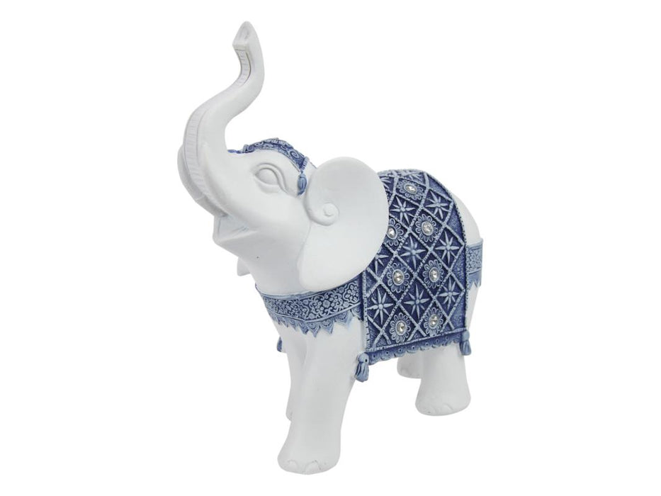 Kelly Lane | Hamptons Blue & White Elephant Statue - 14cm