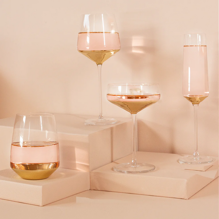 Cristina Re | Coupe WIne Glass Set of 2 - Estelle Gold