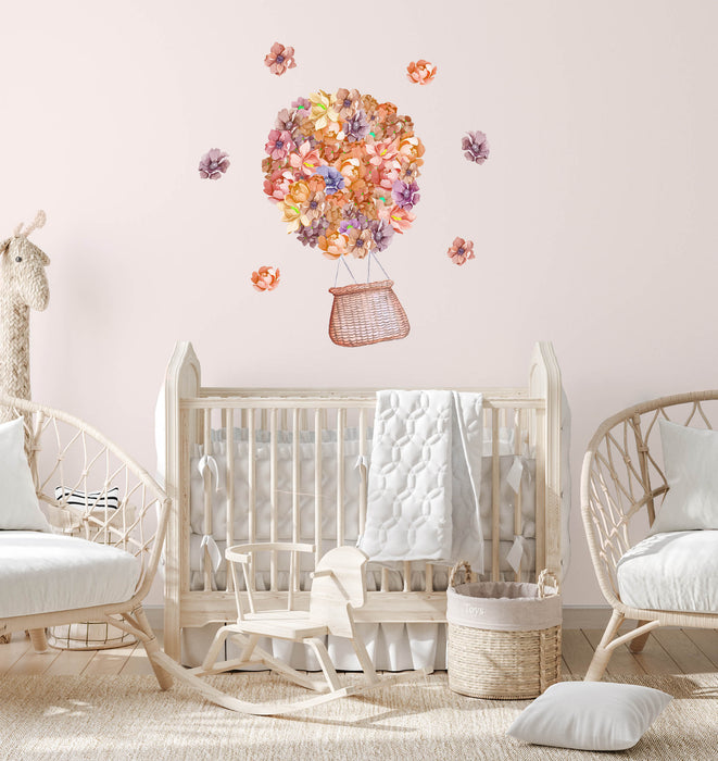 Wall Decals - Floral Hot Air Balloons