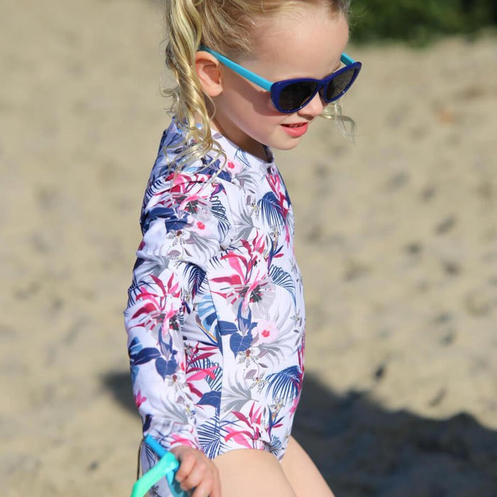 Girls Long Sleeve Swimsuit | Exotic Forest